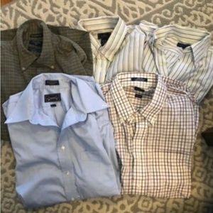 Mens 5 Button Down Bundle Long Sleeve Large L